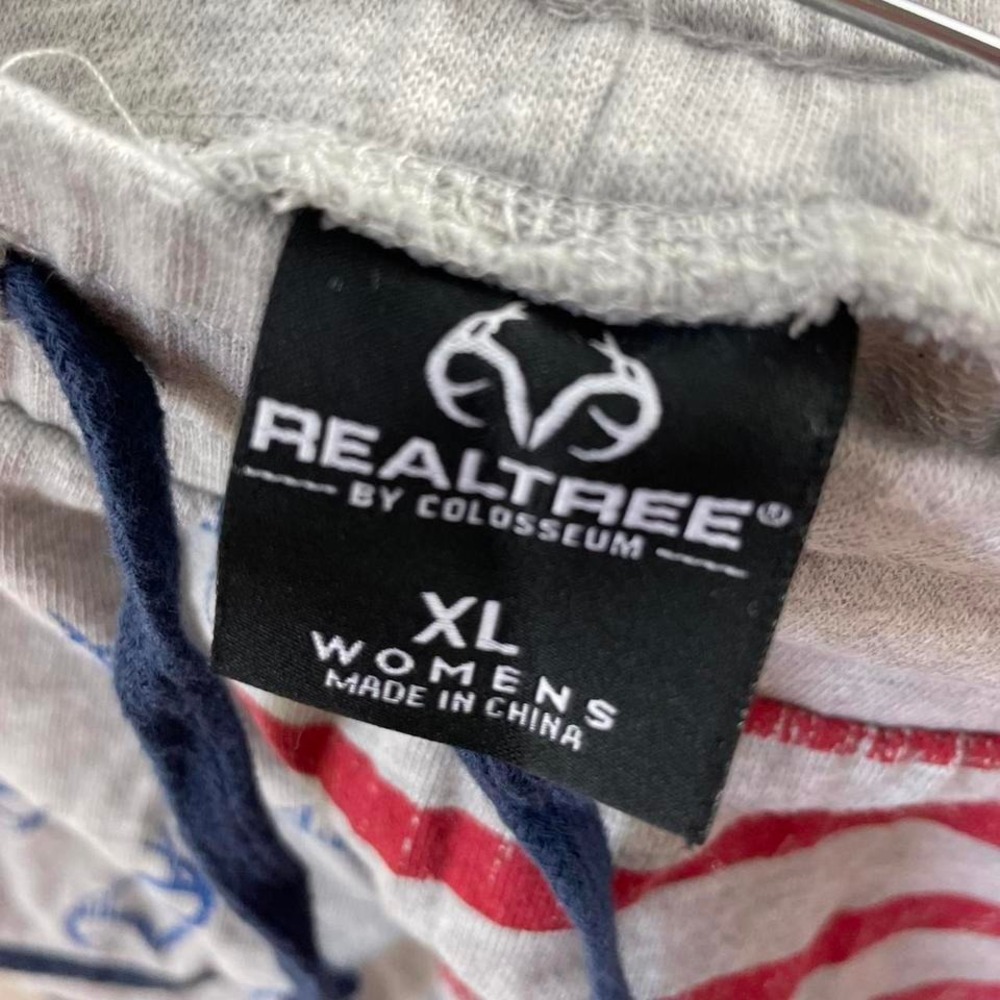 Vintage Y2K Realtree Logo American‎ Flag Printed Low Rise Cotton Lounge Shorts - Picture 5 of 5